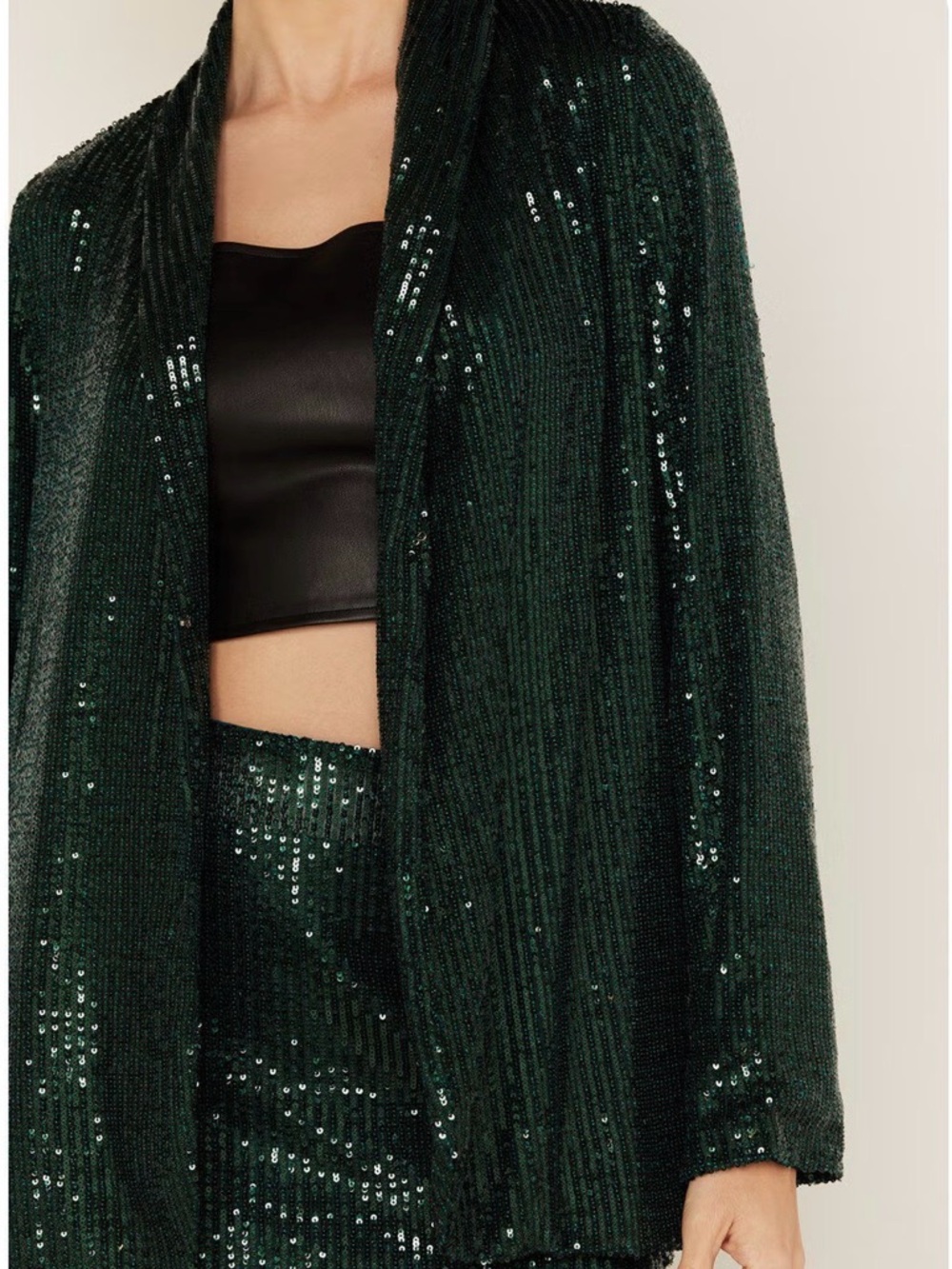 Show Me Your MuMu Emerald Sequin Blazer
